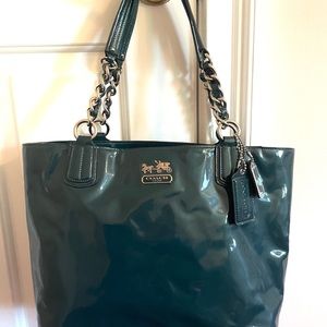 Forest Green Coach Chain Bag
